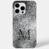 Zilveren Glitter Sparkle - Aangepaste Monogram Chi Case-Mate iPhone Case (Achterkant)