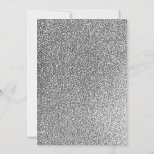 Zilveren Glitter Sparkle Jurk Sweet 16e Verjaardag Kaart (Achterkant)