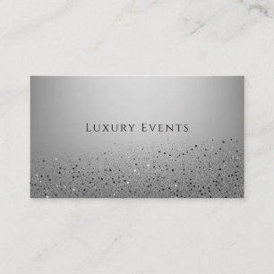 Zilveren Glitter Sparkly Feest Evenementen Planner Visitekaartje