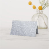 Zilveren Glitter Sweet 16 Gepersonaliseerde Place Plaatskaartje (Achterkant)