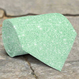 Zilveren Glitter Textuur Groen Sparkling Glanzend Stropdas