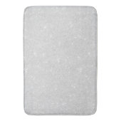 Zilveren Glitter Textuur Wit Sparkling Glanzend Badmat (Voorkant Verticaal)