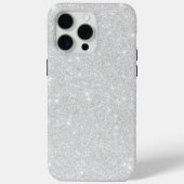 Zilveren Glitter Textuur Wit Sparkling Glanzend Case-Mate iPhone Case (Achterkant)