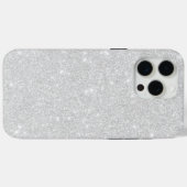 Zilveren Glitter Textuur Wit Sparkling Glanzend Case-Mate iPhone Case (Achterkant (horizontaal))