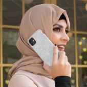 Zilveren Glitter Textuur Wit Sparkling Glanzend Case-Mate iPhone Case