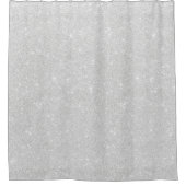 Zilveren Glitter Textuur Wit Sparkling Glanzend Douchegordijn (Voorkant)