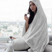 Zilveren Glitter Textuur Wit Sparkling Glanzend Fleece Deken