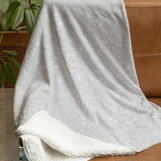 Zilveren Glitter Textuur Wit Sparkling Glanzend Fleece Deken