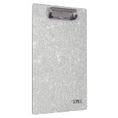 Zilveren Glitter Textuur Wit Sparkling Glanzend Klembord (Rechts)