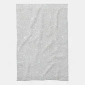 Zilveren Glitter Textuur Wit Sparkling Glanzend Theedoek (Verticaal)