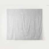 Zilveren Glitter Textuur Wit Sparkling Glanzend Wandkleed (Voorkant (horizontaal))