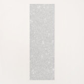 Zilveren Glitter Textuur Wit Sparkling Glanzend Yogamat (Voorkant)