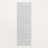 Zilveren Glitter Textuur Wit Sparkling Glanzend Yogamat (Achterkant)