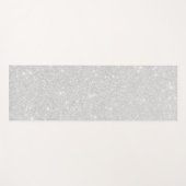 Zilveren Glitter Textuur Wit Sparkling Glanzend Yogamat (Voorkant (horizontaal))