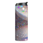 Zilveren Glitter Thermische Tumbler 12oz Thermosbeker (Gedraaid links)
