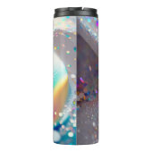 Zilveren Glitter Thermische Tumbler 12oz Thermosbeker (Achterkant)