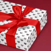 Zilveren Glitter Tiny Heart Patterned Wrapping Pap Cadeaupapier