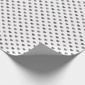 Zilveren Glitter Tiny Heart Patterned Wrapping Pap Cadeaupapier (Hoek)