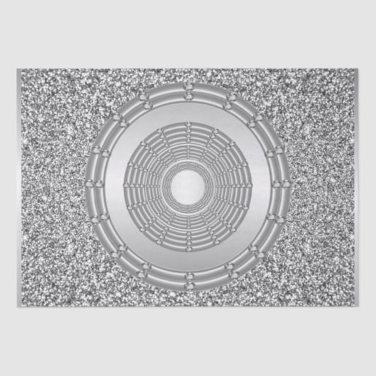 Zilveren Glitter Tissue Papier (Voorkant)