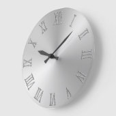 Zilveren glitter vet Romeinse cijfers radiale ombr Grote Klok (Hoek)