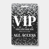 Zilveren Glitter VIP-Event Badge (Achterkant)