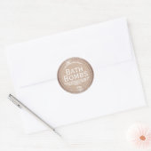 Zilveren glitter voldoet aan Kraft-badbomlabels Ronde Sticker (Envelop)