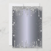 Zilveren glitter voor 21e verjaardag kaart (Achterkant)