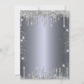 Zilveren glitter voor 21e verjaardag kaart (Achterkant)