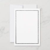 Zilveren glitter witte roze flora Save The Date (Achterkant)