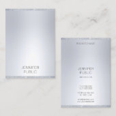 Zilveren Glitter zien er modern minimalistisch pro Visitekaartje (Voorkant / Achterkant)