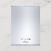 Zilveren Glitter zien er modern minimalistisch pro Visitekaartje (Voorkant)