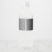 Zilveren Glitter, zoet 16 Waterfles Etiket (Achterkant)