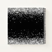 Zilveren Glitter Zwart 50e Verjaardag Gast Notitieboek (Achterkant)