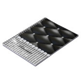 Zilveren glitter zwart monogram notitieboek