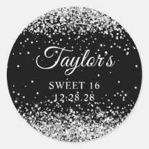 Zilveren Glitter Zwart Zoet 16