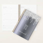 Zilveren glitterdruppels 2025 planner (Display)