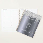 Zilveren glitterdruppels 2025 planner (Display)