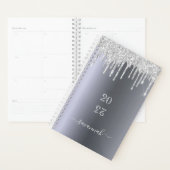 Zilveren glitterdruppels 2026 planner (Display)