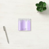 Zilveren Glitterdruppels Bleke Lavendelglans Post-it® Notes (Kantoor)