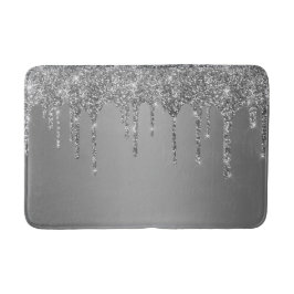Zilveren Glitterdruppels Chic Badmat