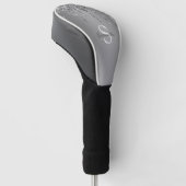 Zilveren Glitterdruppels Glanzende Monogram Naam Golfheadcover (Schuin)
