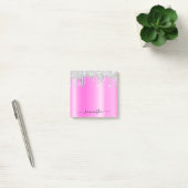 Zilveren Glitterdruppels Magenta Glans Post-it® Notes (Kantoor)