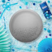 Zilveren Glitterende Sweet 16 Verjaardagsfeestje Papieren Bordje (Feest)