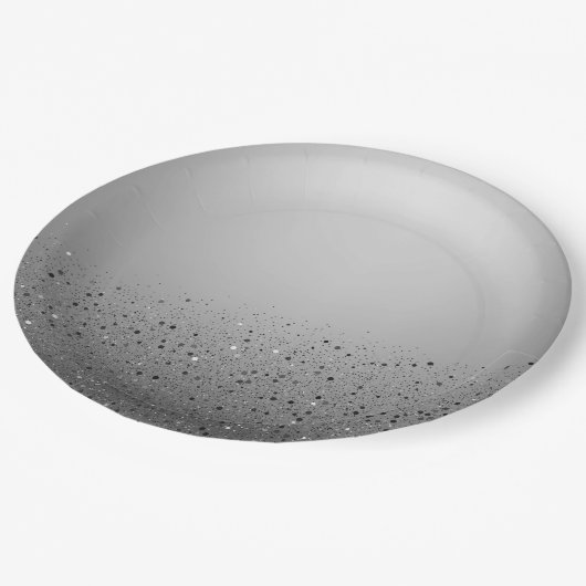 Zilveren Glitterende Sweet 16 Verjaardagsfeestje Papieren Bordje (Gekanteld)