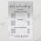 Zilveren glitterprijzen logo marmer We zijn open Flyer (Achterkant)