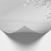 Zilveren glitterslierten glinster verjaardag cadeaupapier (Hoek)