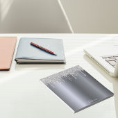 Zilveren glitterslierten naam notitieblok