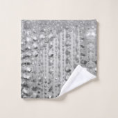 Zilveren Glittery kralen gepersonaliseerd Bad Handdoek (Wasdoekje)