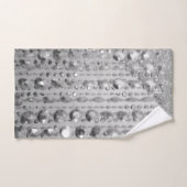 Zilveren Glittery kralen gepersonaliseerd Bad Handdoek (Handdoek)