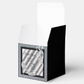 Zilveren Glittery Stiletto & Streamers Bedankdoosjes (Geopend)